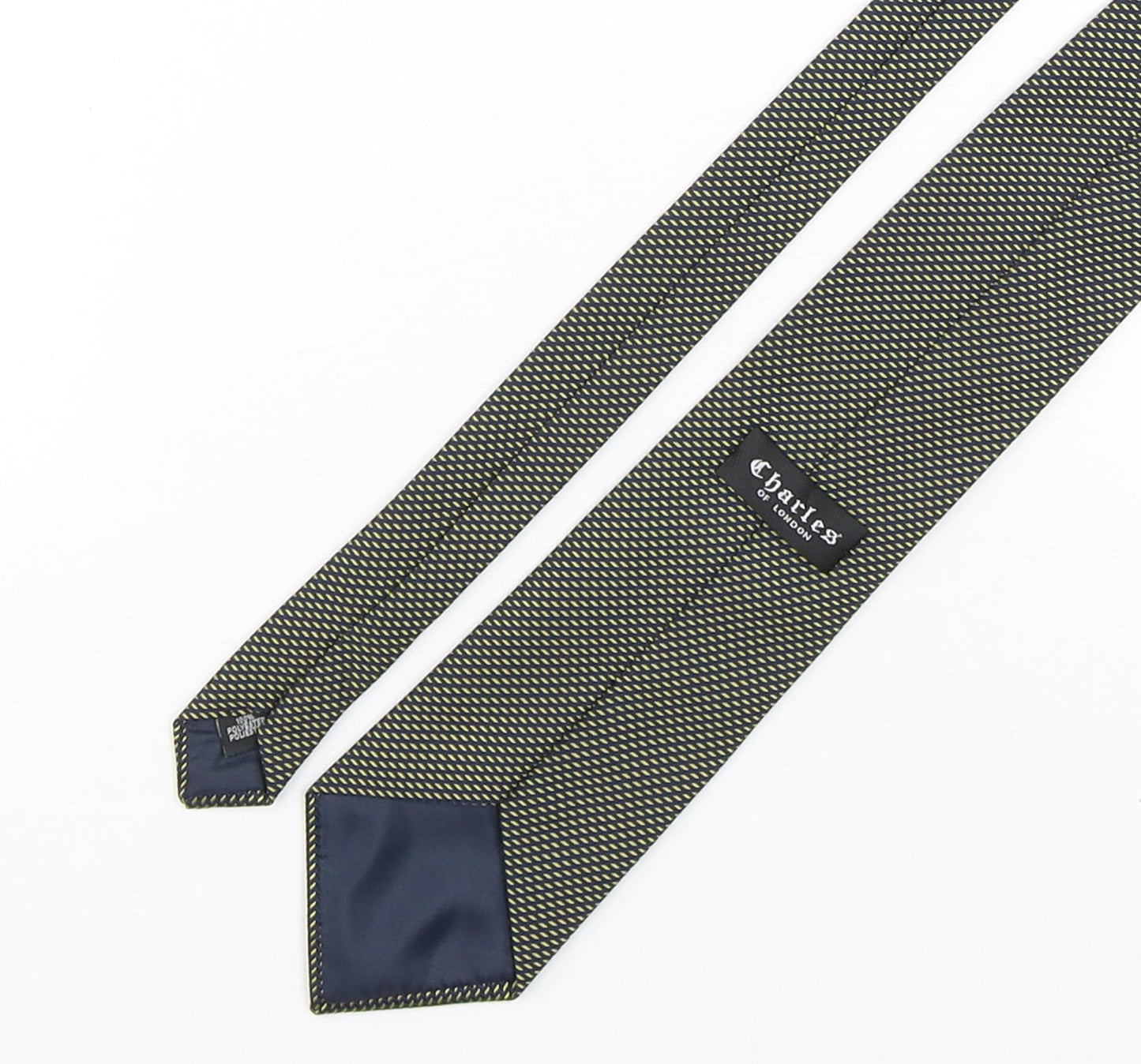 Charles  Mens Multicoloured Geometric Polyester Pointed Tie One Size