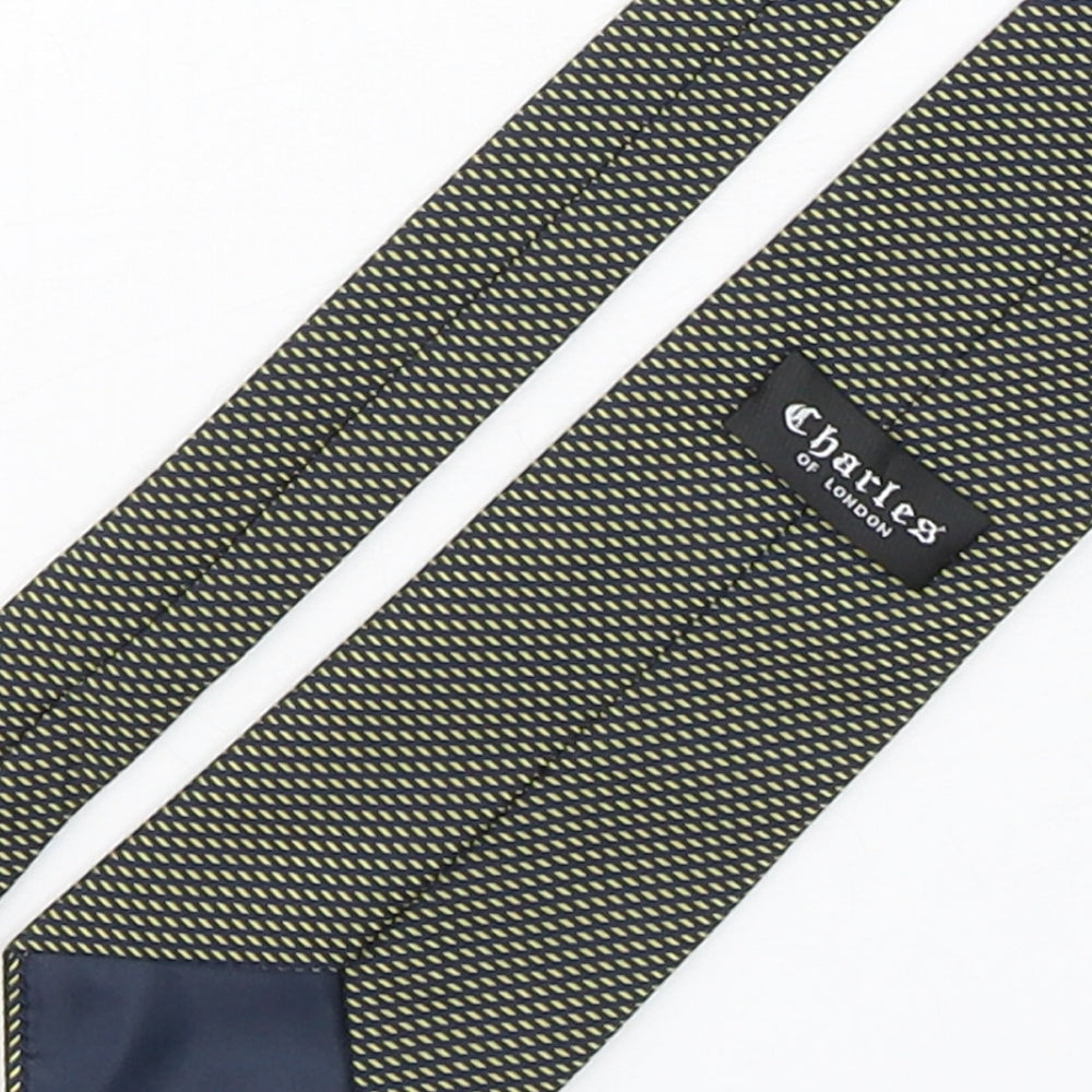 Charles  Mens Multicoloured Geometric Polyester Pointed Tie One Size
