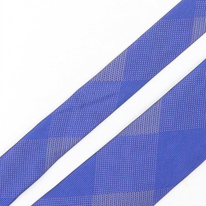 Sean John Mens Blue Plaids & Checks Silk Pointed Tie One Size