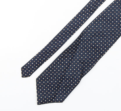 Mens Ciro Citterio Blue Geometric  Pointed Tie