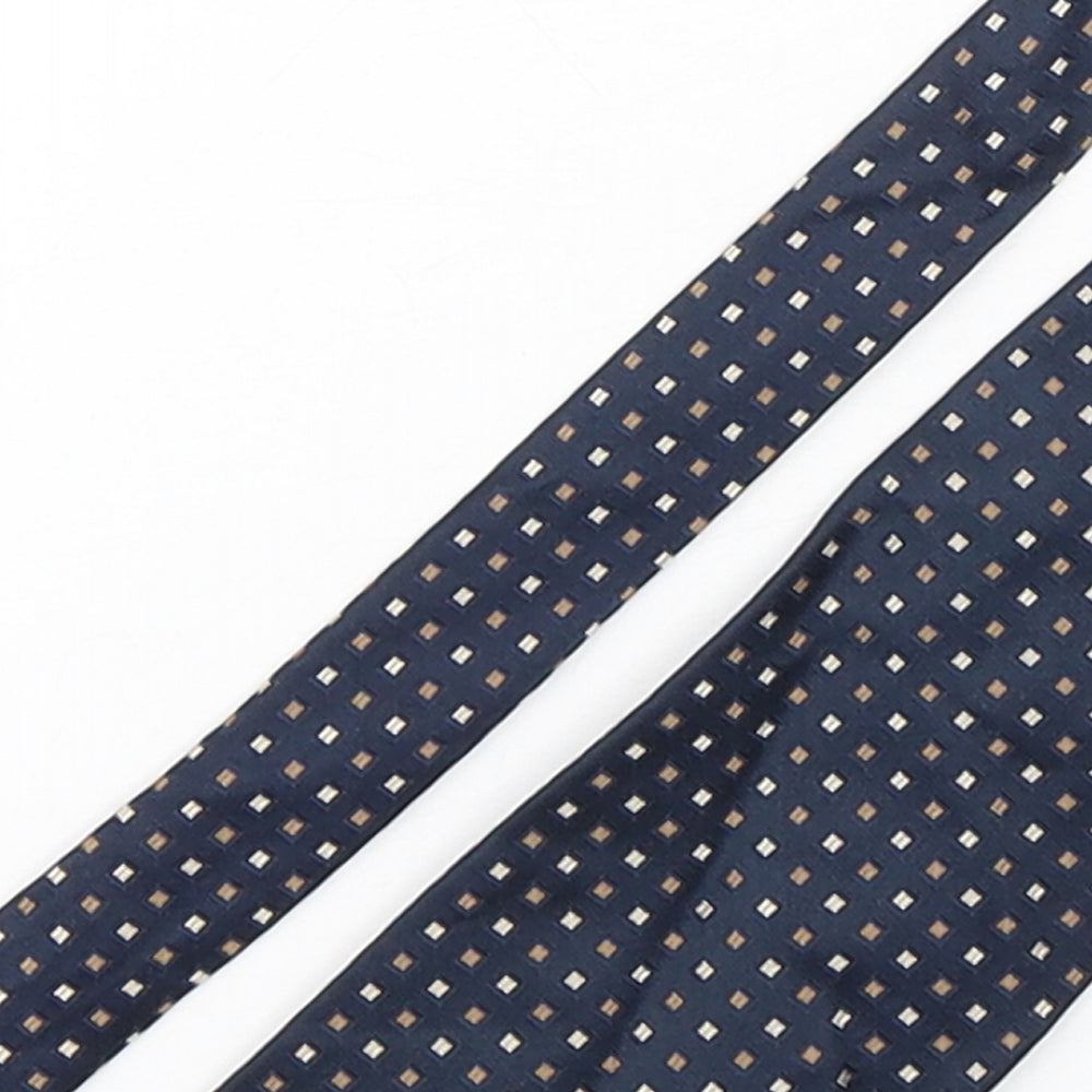 Mens Ciro Citterio Blue Geometric  Pointed Tie