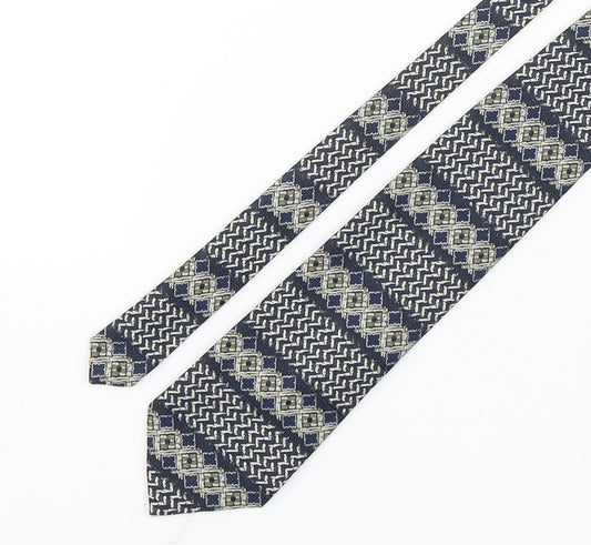Marks and Spencer Mens Multicoloured Geometric Silk Pointed Tie One Size