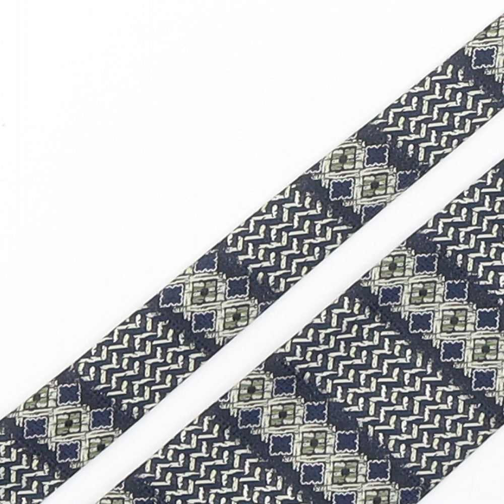 Marks and Spencer Mens Multicoloured Geometric Silk Pointed Tie One Size