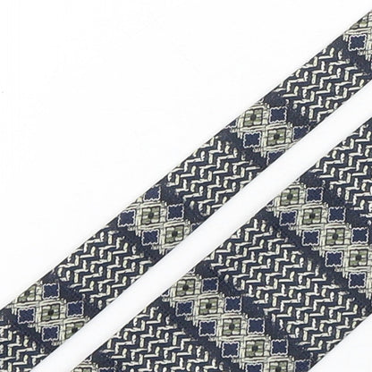 Marks and Spencer Mens Multicoloured Geometric Silk Pointed Tie One Size