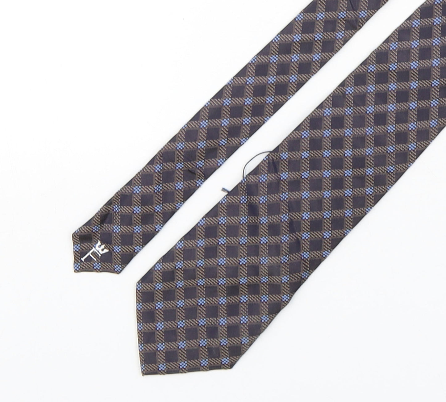 ReFerdinando Mens Multicoloured Plaids & Checks Silk Pointed Tie One Size
