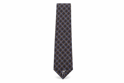 Front view of ReFerdinando men’s multicoloured plaids & checks silk pointed tie one size