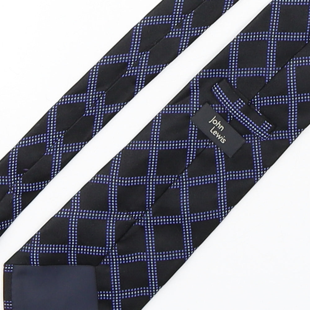 John Lewis  Mens Multicoloured Plaids & Checks Silk Pointed Tie One Size