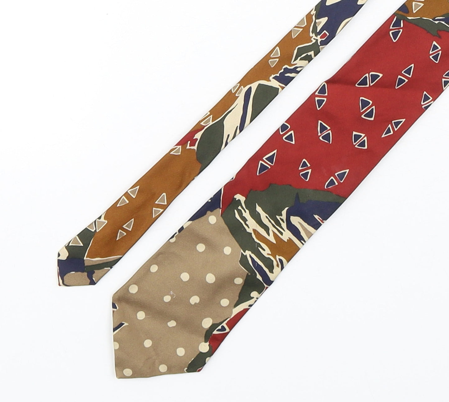 Marks and Spencer Mens Multicoloured Geometric Silk Pointed Tie One Size