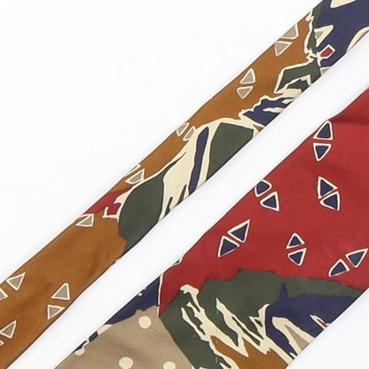 Marks and Spencer Mens Multicoloured Geometric Silk Pointed Tie One Size