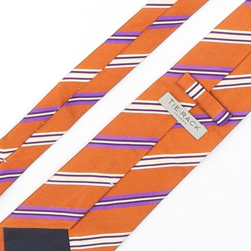 Tie Rack  Mens Multicoloured Striped Silk Pointed Tie One Size
