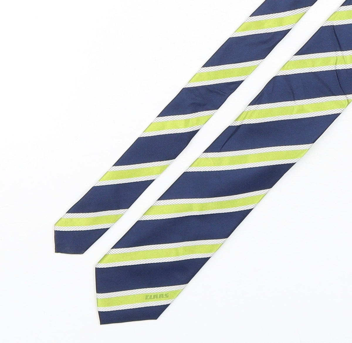 Additional front view of Class men’s multicoloured striped silk pointed tie one size