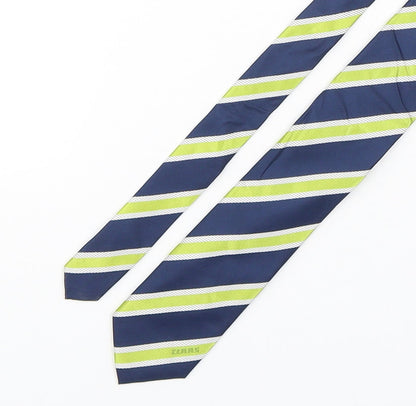 Additional front view of Class men’s multicoloured striped silk pointed tie one size