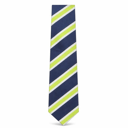 Front view of Class men’s multicoloured striped silk pointed tie one size