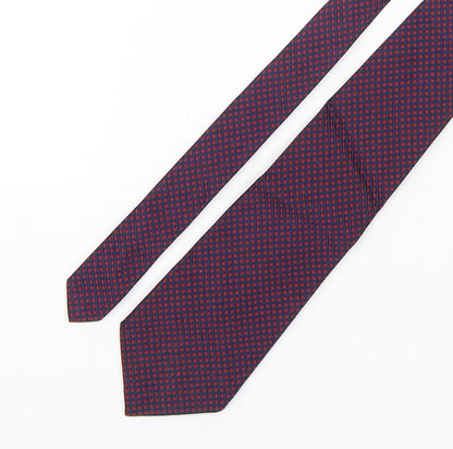 Michelsons Mens Multicoloured Plaids & Checks Silk Pointed Tie One Size