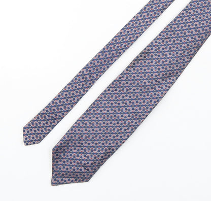 Marks and Spencer Mens Multicoloured Geometric Silk Pointed Tie One Size