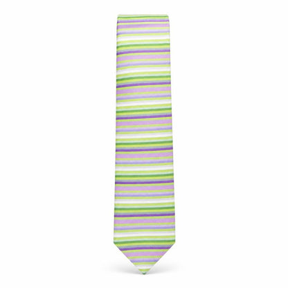 Mens Milano Multicoloured Striped  Pointed Tie