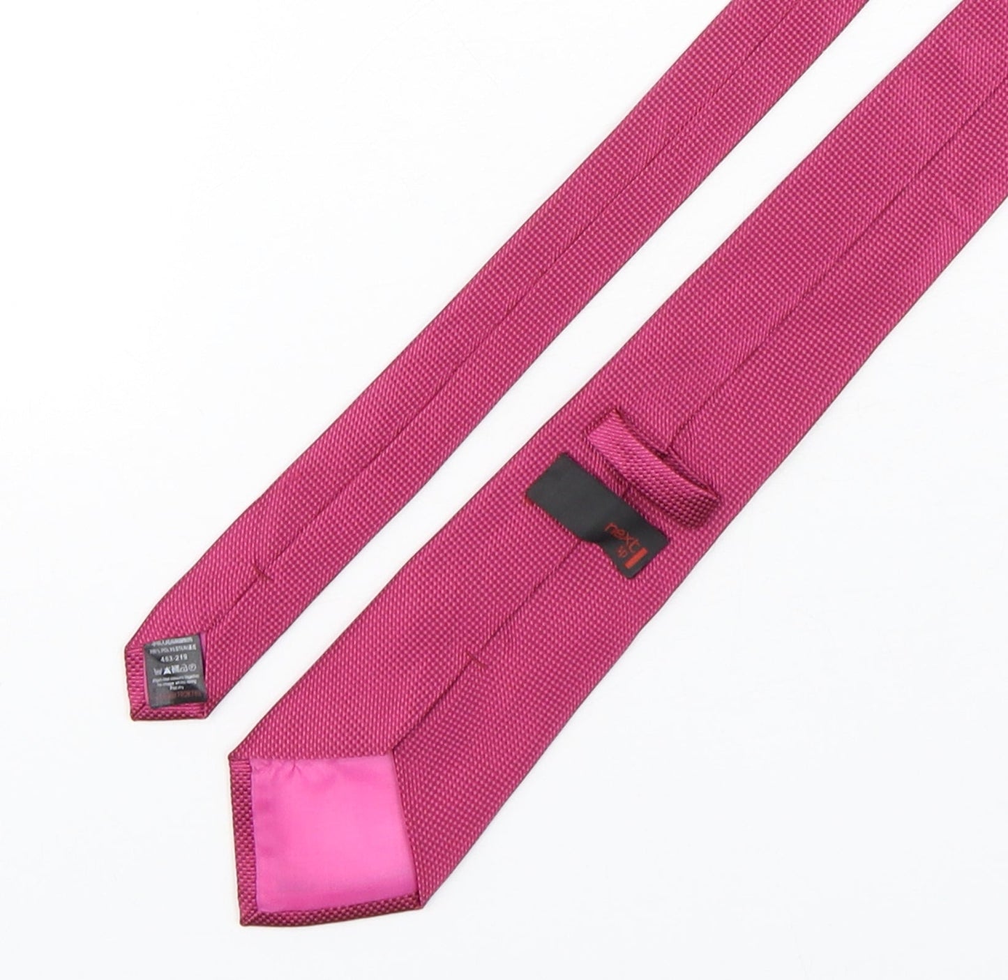 NEXT Mens Pink Grenadine Polyester Pointed Tie One Size