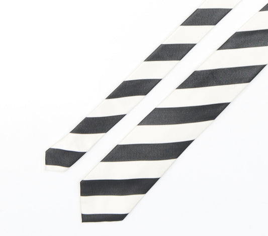 Soprano Mens Multicoloured Striped Silk Pointed Tie One Size