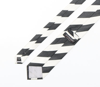 Soprano Mens Multicoloured Striped Silk Pointed Tie One Size