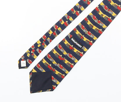 Halfords  Mens Multicoloured Striped Polyester Pointed Tie One Size - Car Print