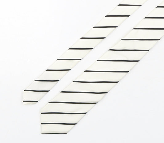 Autograph Mens Multicoloured Striped Silk Pointed Tie One Size