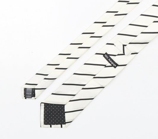 Autograph Mens Multicoloured Striped Silk Pointed Tie One Size