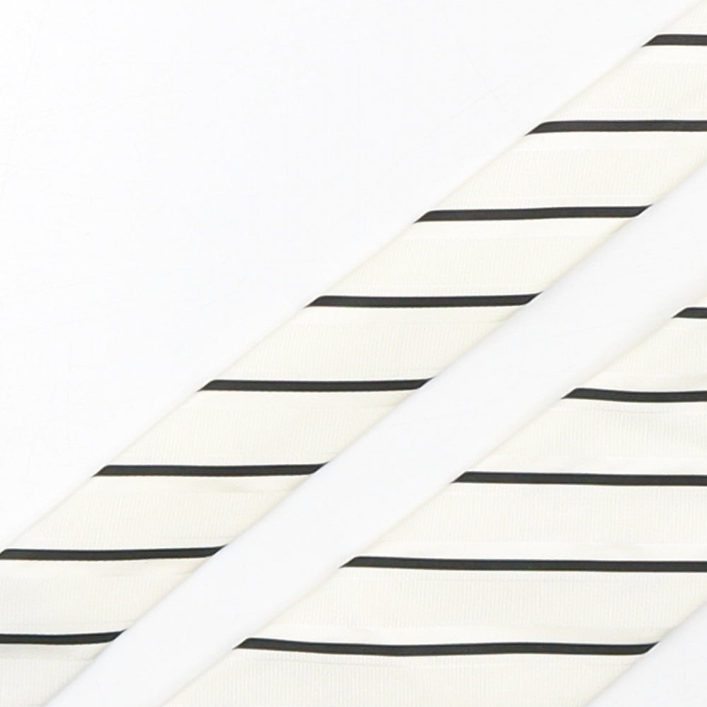 Autograph Mens Multicoloured Striped Silk Pointed Tie One Size