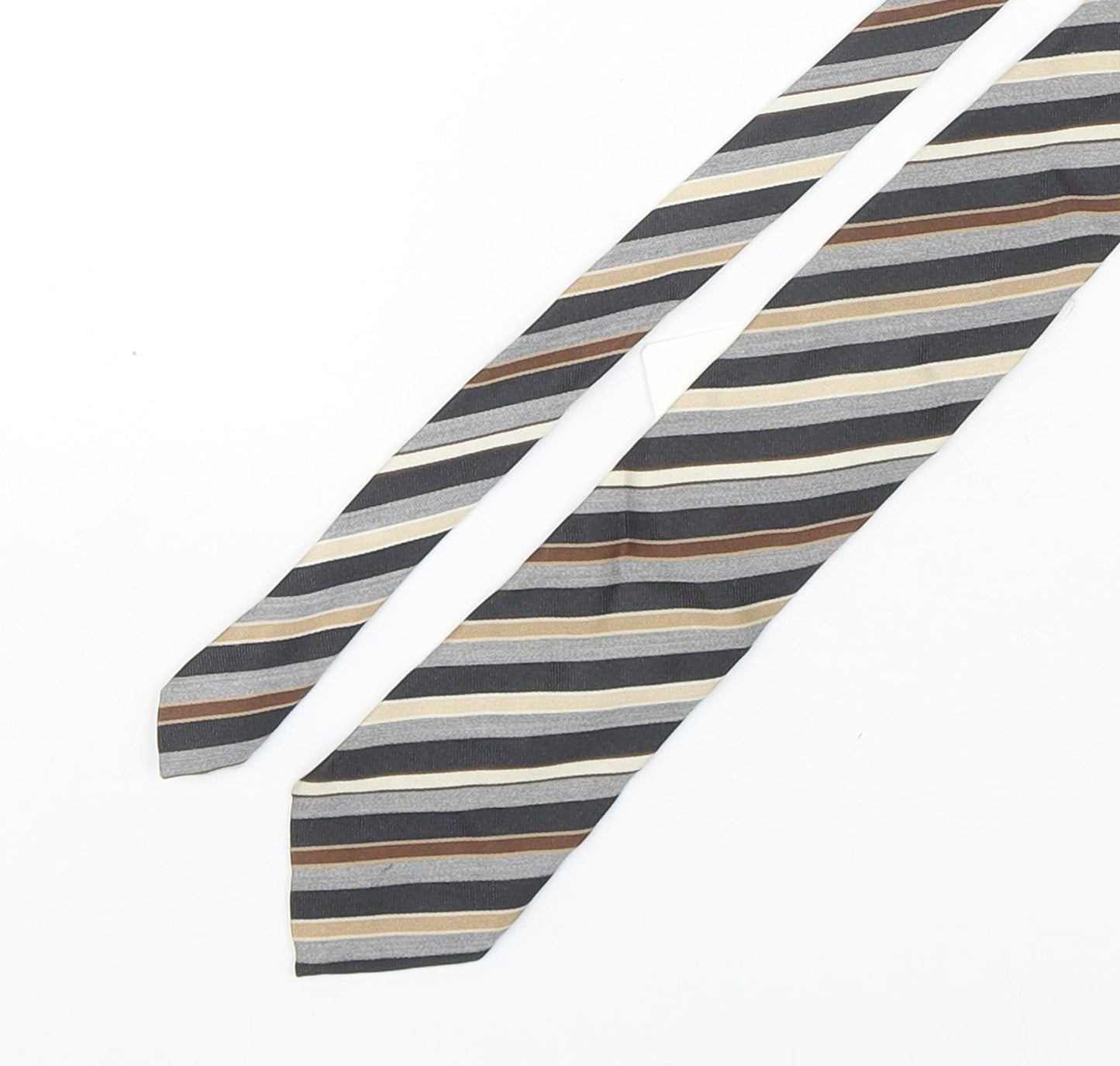 Marks and Spencer Mens Multicoloured Striped Silk Pointed Tie One Size