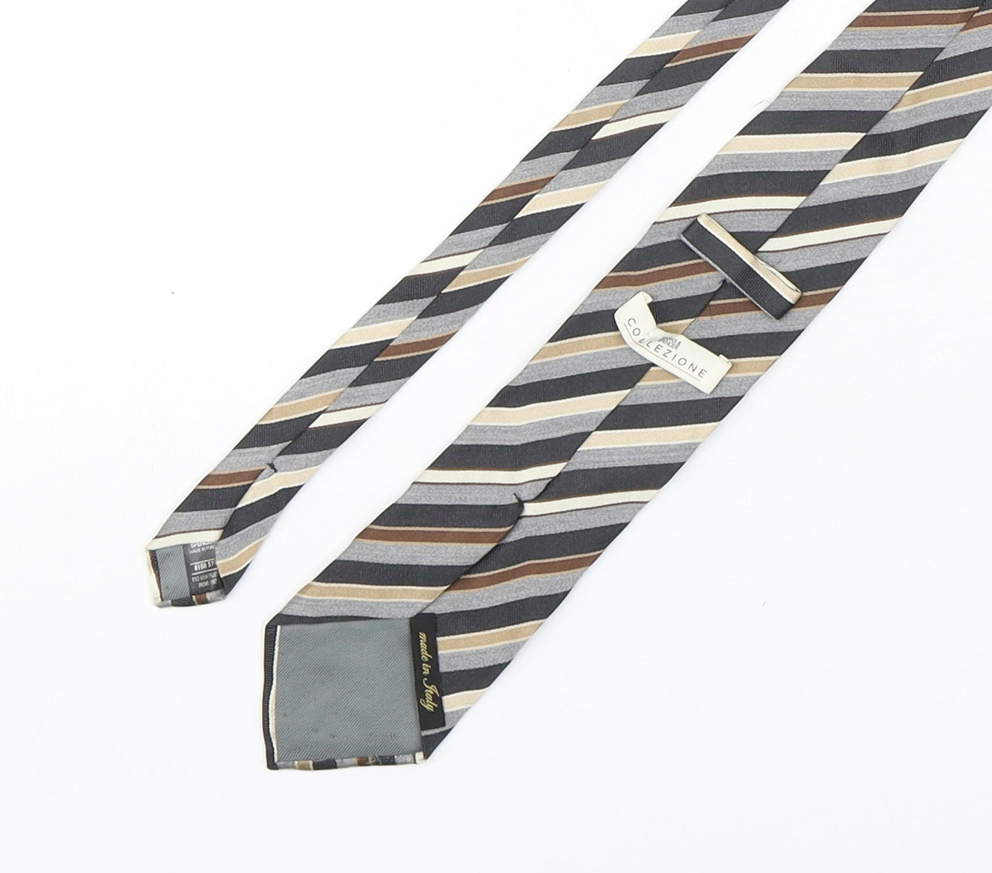 Marks and Spencer Mens Multicoloured Striped Silk Pointed Tie One Size