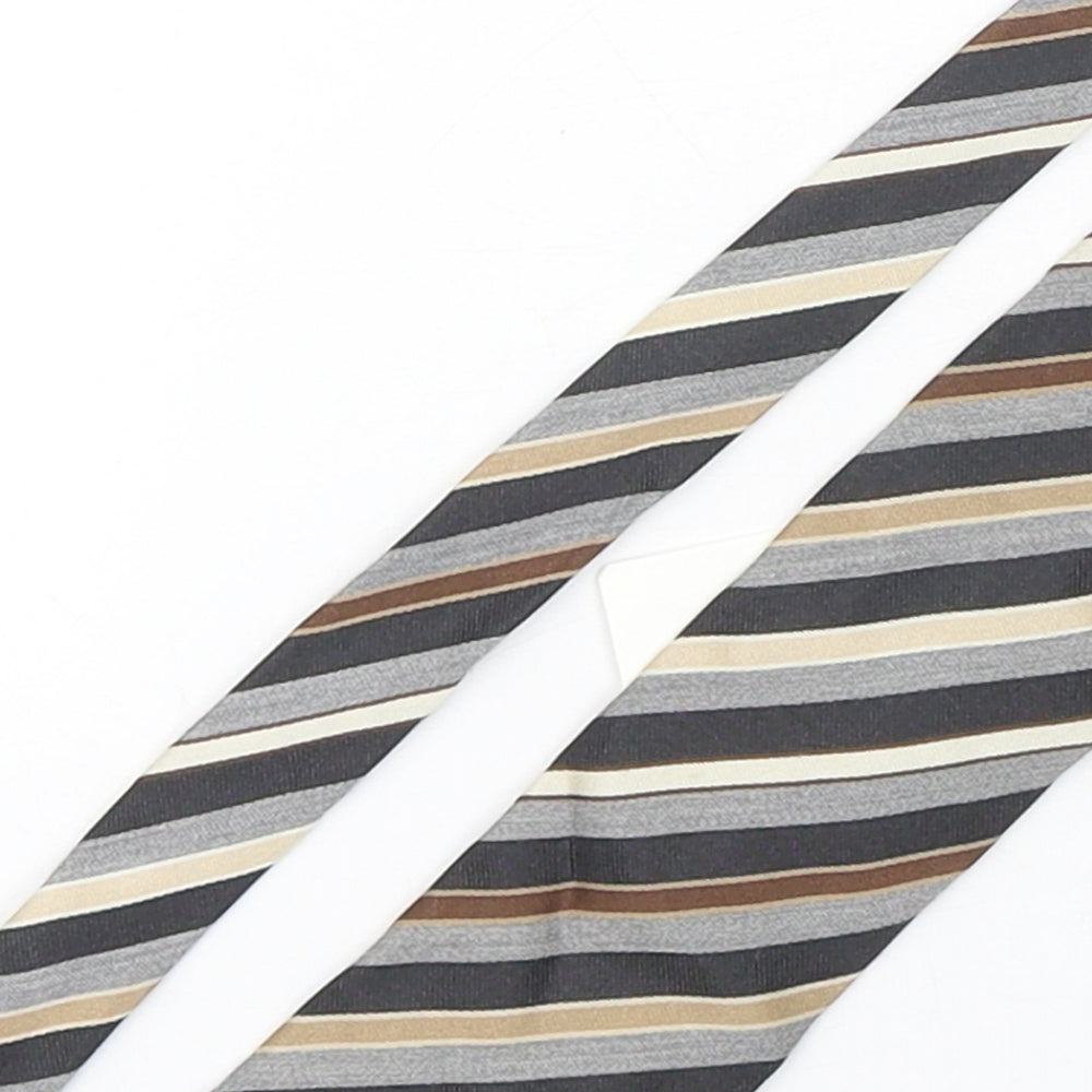 Marks and Spencer Mens Multicoloured Striped Silk Pointed Tie One Size