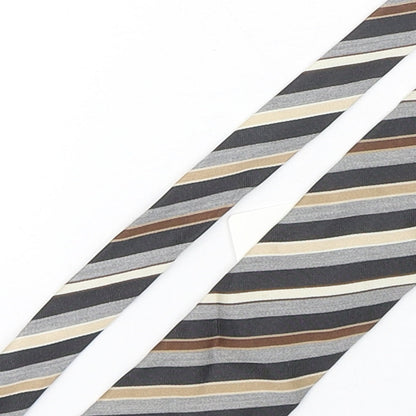 Marks and Spencer Mens Multicoloured Striped Silk Pointed Tie One Size