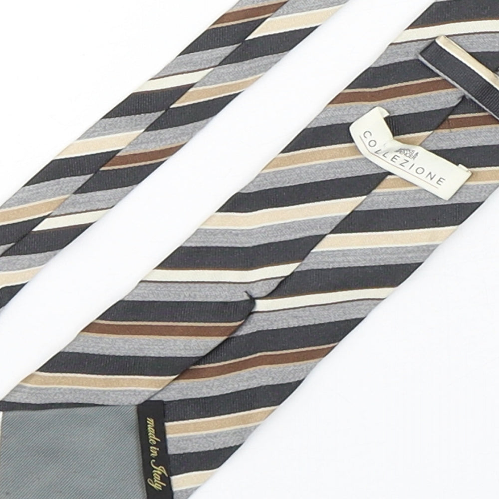 Marks and Spencer Mens Multicoloured Striped Silk Pointed Tie One Size