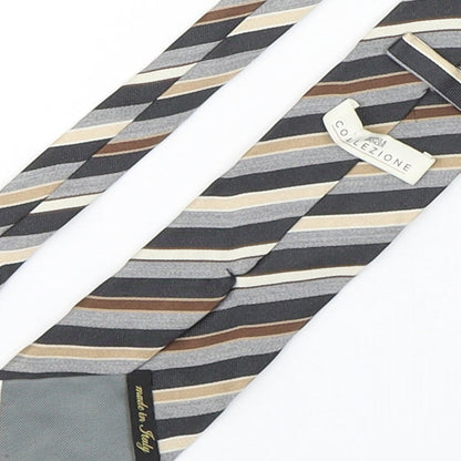 Marks and Spencer Mens Multicoloured Striped Silk Pointed Tie One Size