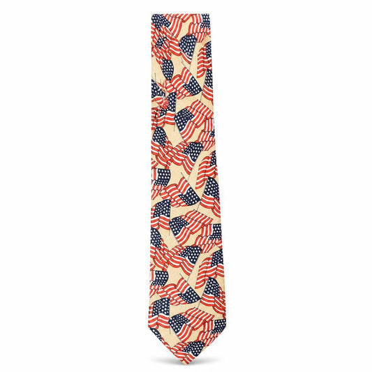 Front view of A.Rogers men’s multicoloured striped polyester pointed tie one size - usa