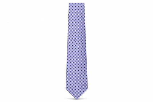 Front view of Racing Green men’s purple plaids & checks silk pointed tie one size