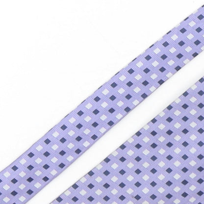 Racing Green  Mens Purple Plaids & Checks Silk Pointed Tie One Size