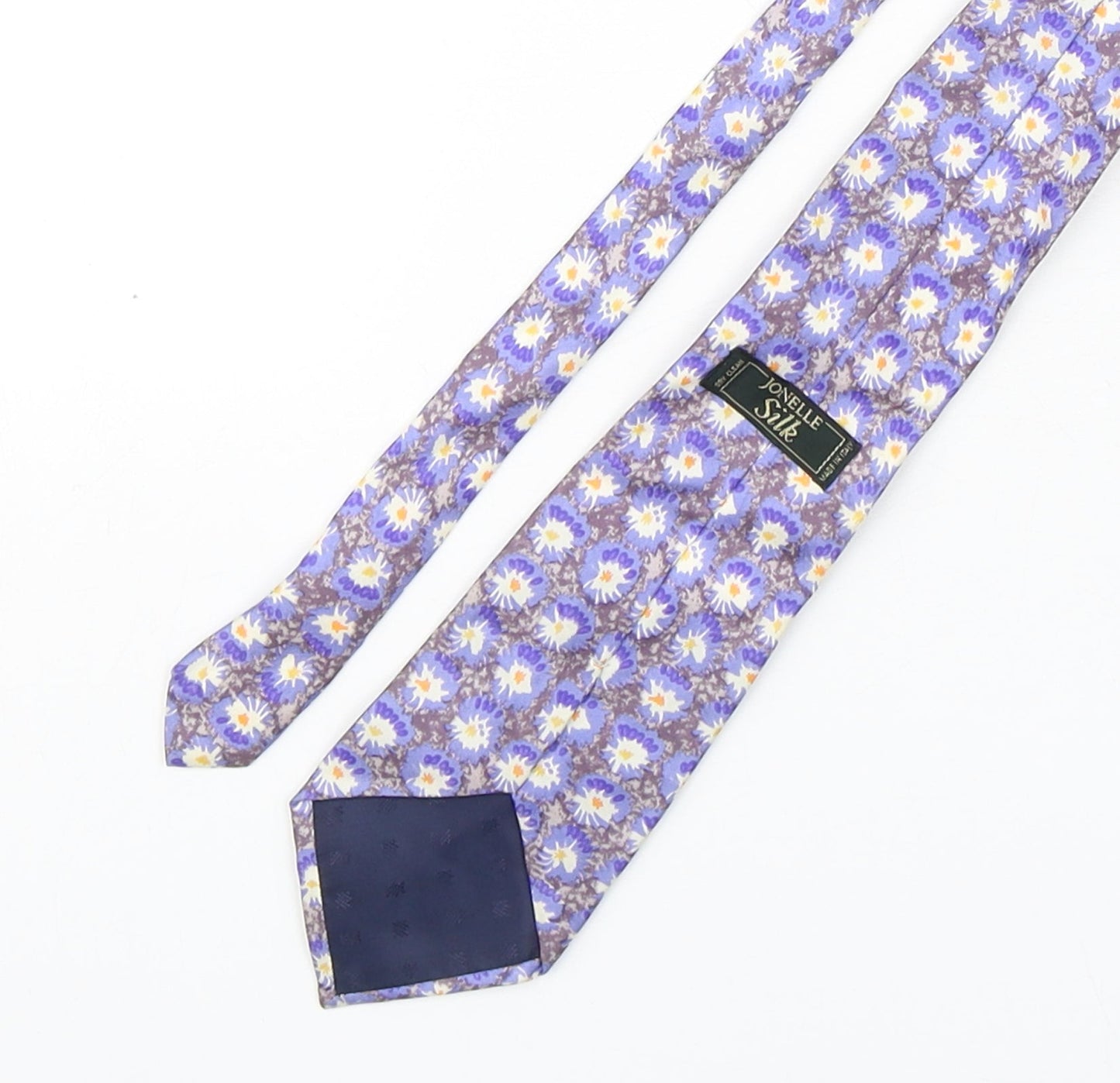 Jonelle  Mens Multicoloured Geometric Silk Pointed Tie One Size