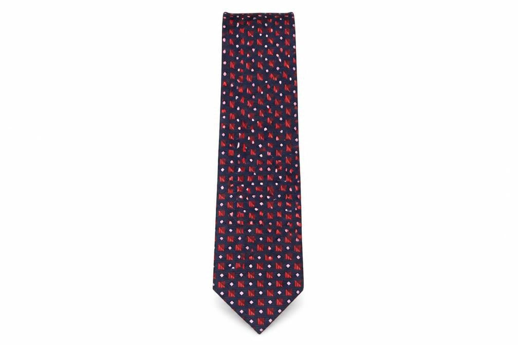 Mens Michaelis Multicoloured Geometric  Pointed Tie