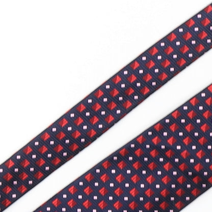 Michaelis Mens Multicoloured Geometric Silk Pointed Tie One Size