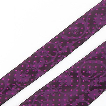 Greenwoods Mens Purple Polka Dot Polyester Pointed Tie One Size