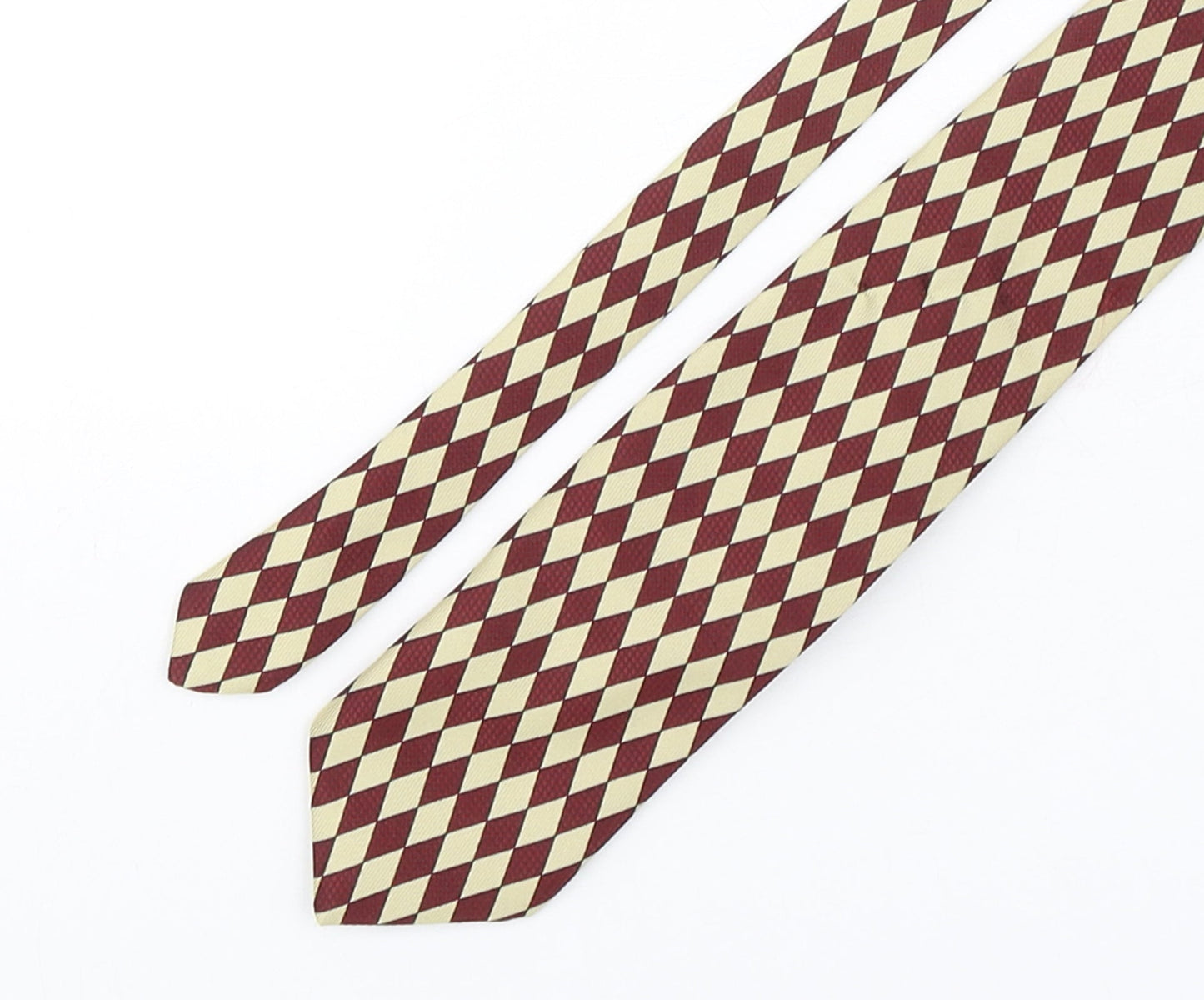 Marks and Spencer Mens Multicoloured Plaids & Checks Polyester Pointed Tie One Size