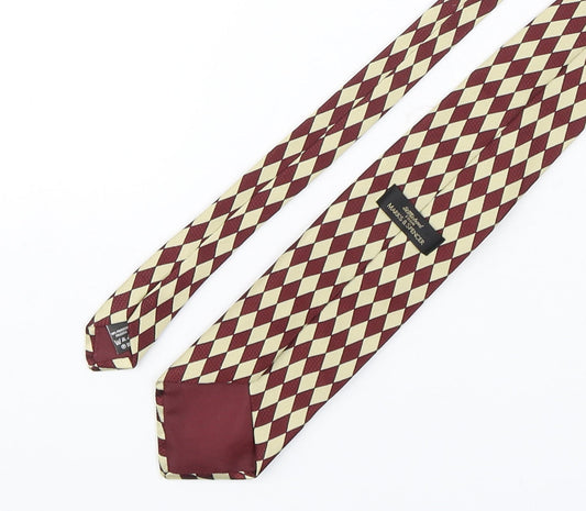 Marks and Spencer Mens Multicoloured Plaids & Checks Polyester Pointed Tie One Size