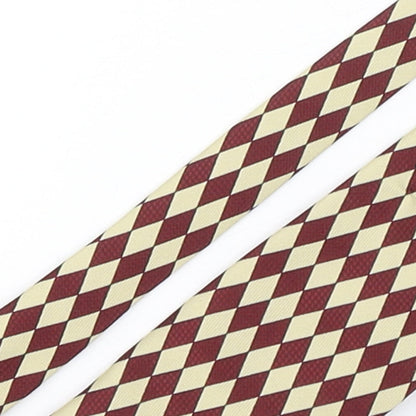 Marks and Spencer Mens Multicoloured Plaids & Checks Polyester Pointed Tie One Size