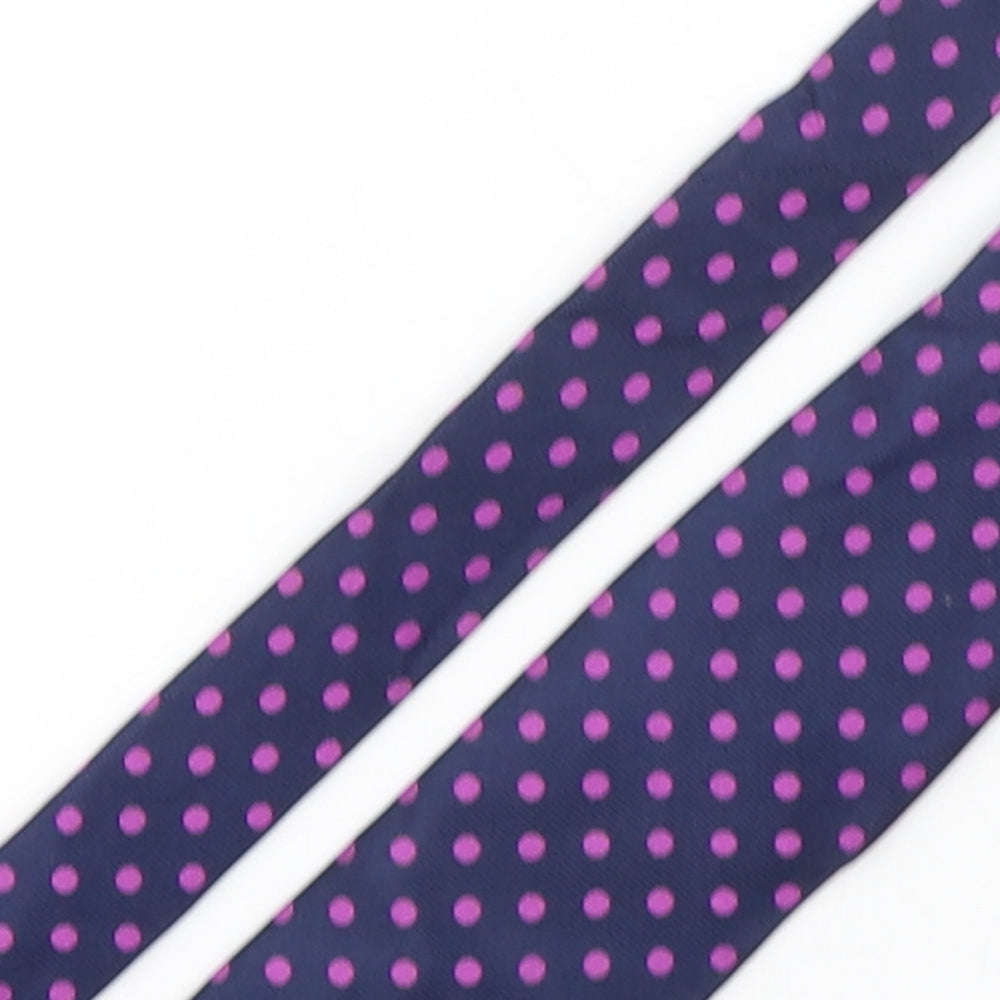 Marks and Spencer Mens Purple Polka Dot Silk Pointed Tie One Size