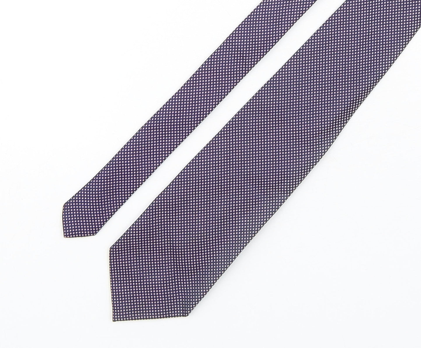 NEXT Mens Multicoloured Plaids & Checks Silk Pointed Tie One Size