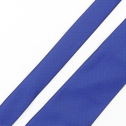 Marks and Spencer Mens Blue Grenadine Polyester Pointed Tie One Size