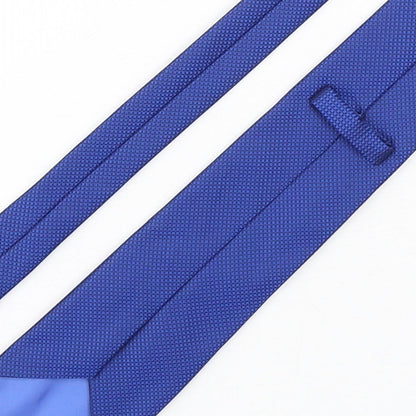 Marks and Spencer Mens Blue Grenadine Polyester Pointed Tie One Size