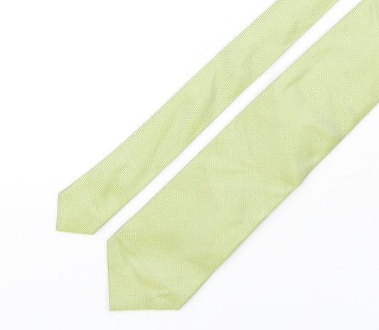 John Lewis  Mens Green Grenadine Silk Pointed Tie One Size