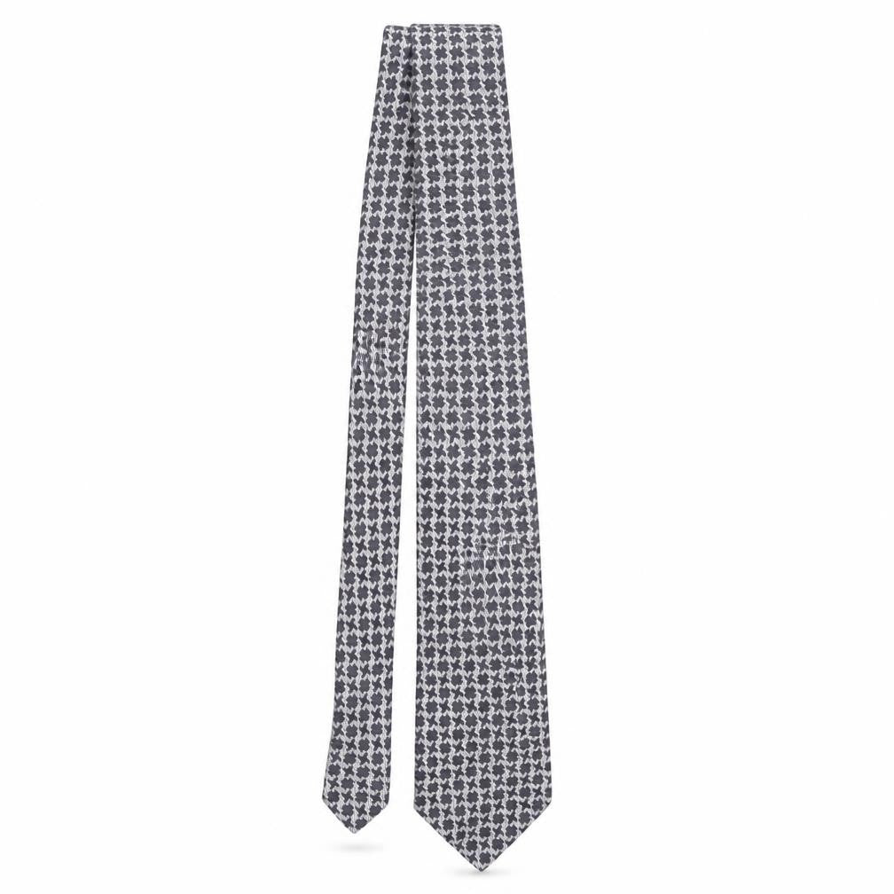 Front view of Marks & Spencer men’s multicoloured geometric silk pointed tie one size