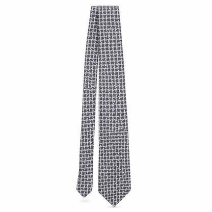 Front view of Marks & Spencer men’s multicoloured geometric silk pointed tie one size